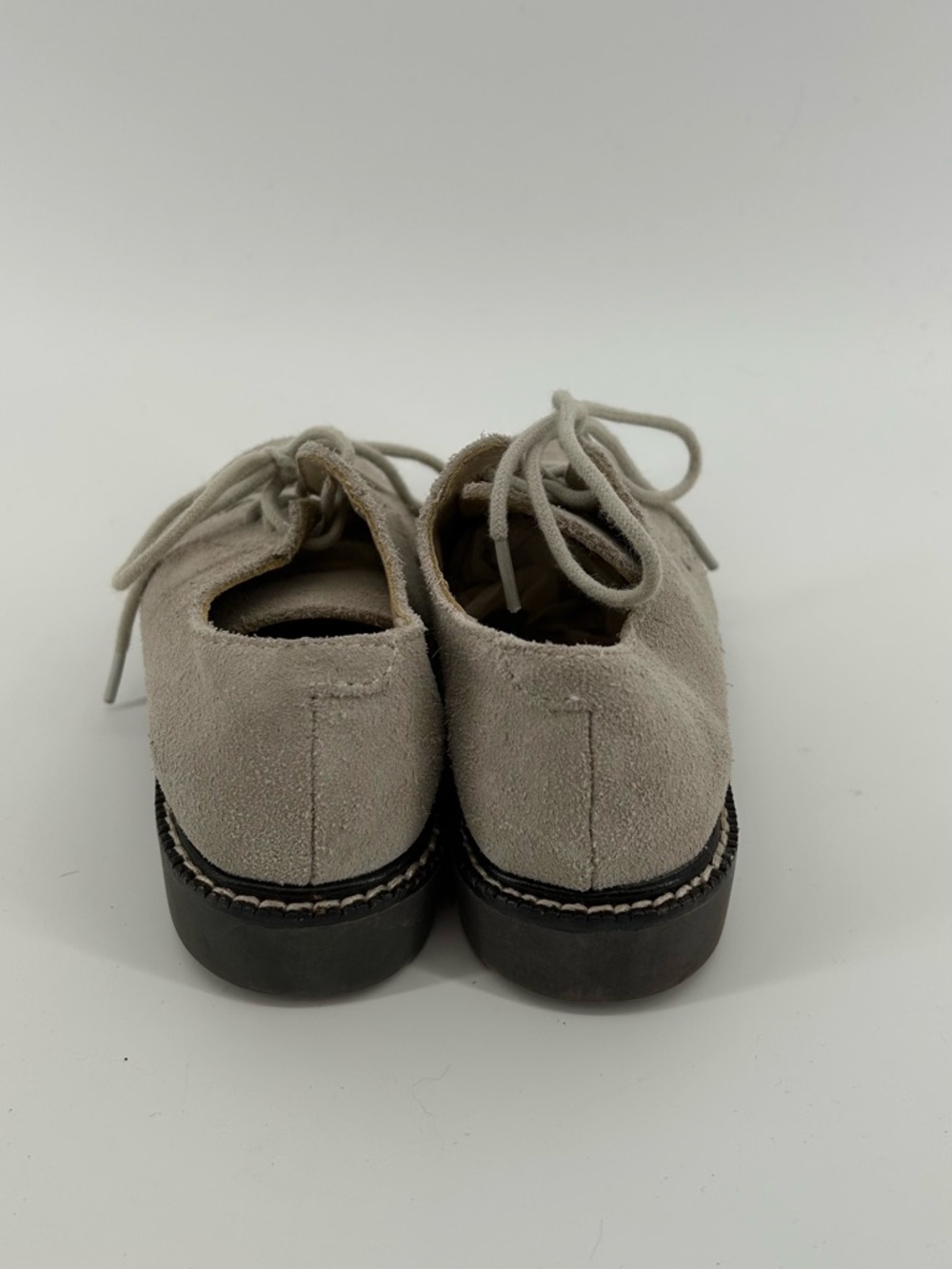 Janie and Jack Beige Suede Lace-Up Dress Shoes - Picture 5 of 6